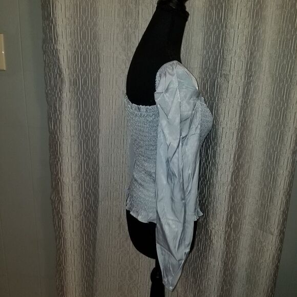 Women Puff Long Sleeve Square Neck Tops Off The Shoulder Floral Ladies T… - Picture 6 of 10